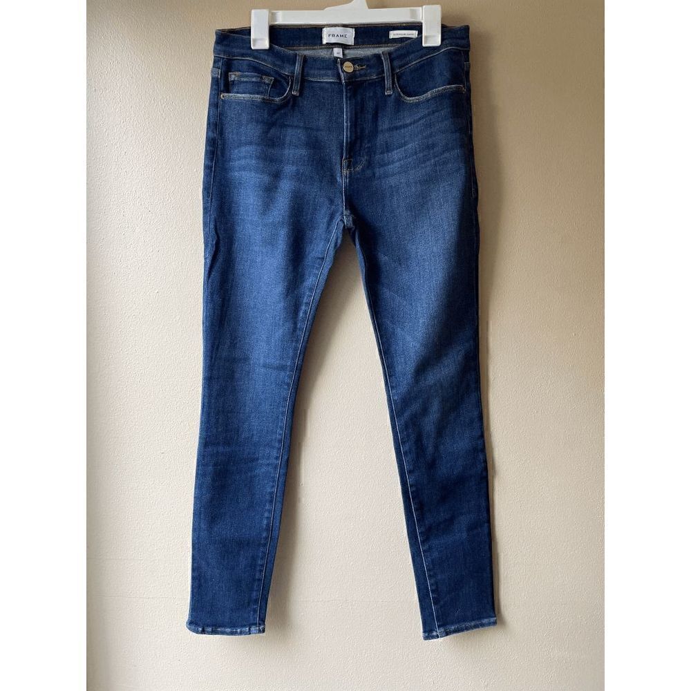 Frame Le Skinny de Jeanne Blue Cropped Skinny Jean Women's Size 30